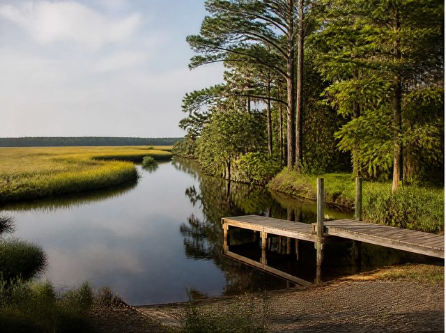 Shallotte, NC river and boat landing